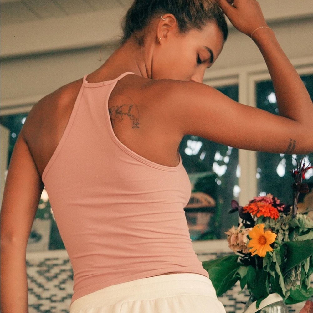 Ribbed Mauve Tank